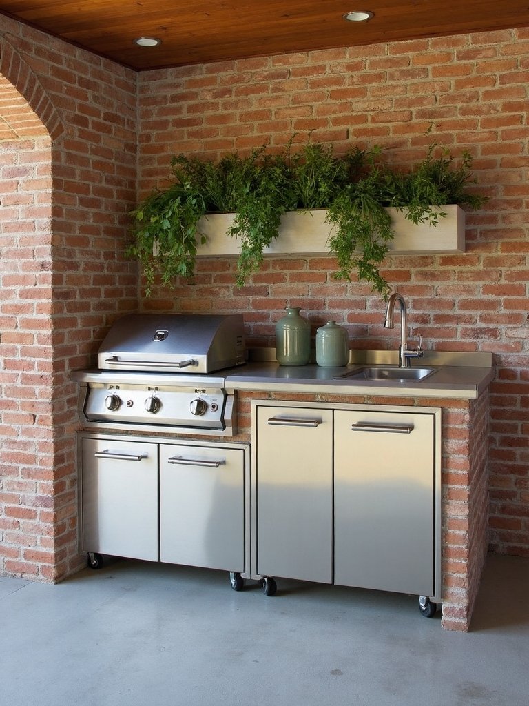 smart outdoor kitchen storage