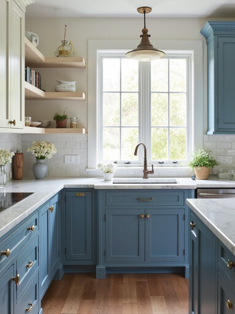 soft sophisticated farmhouse kitchen charm