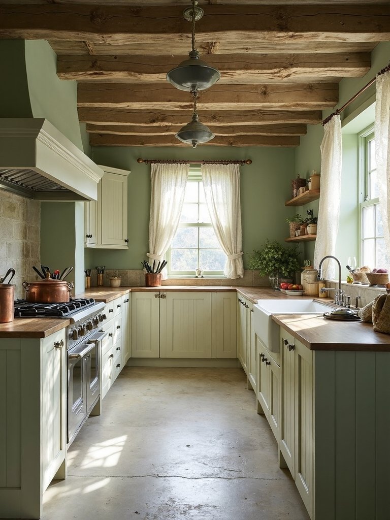 soothing rustic cozy and lived in