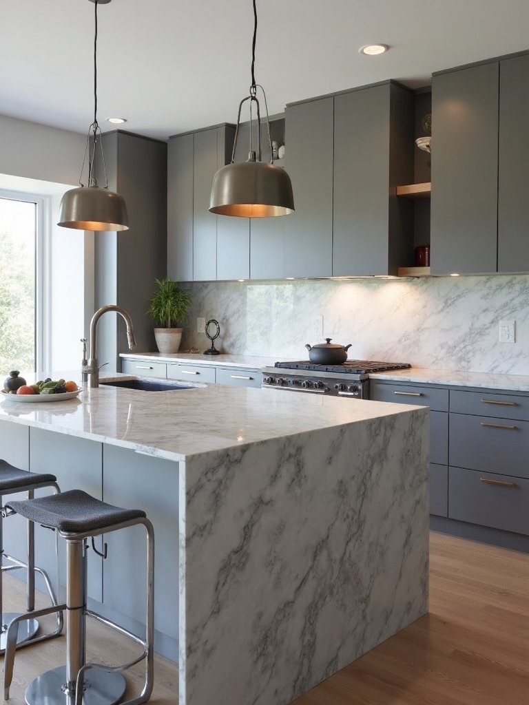 sophisticated grey kitchen design