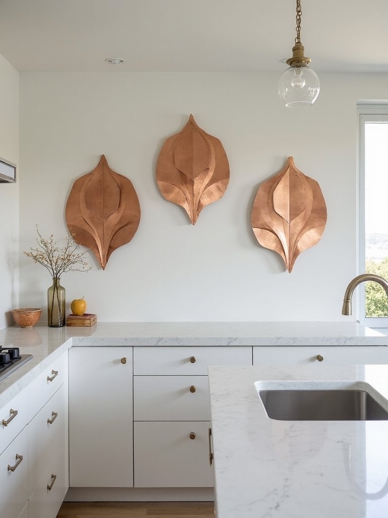 sophisticated metallic wall art