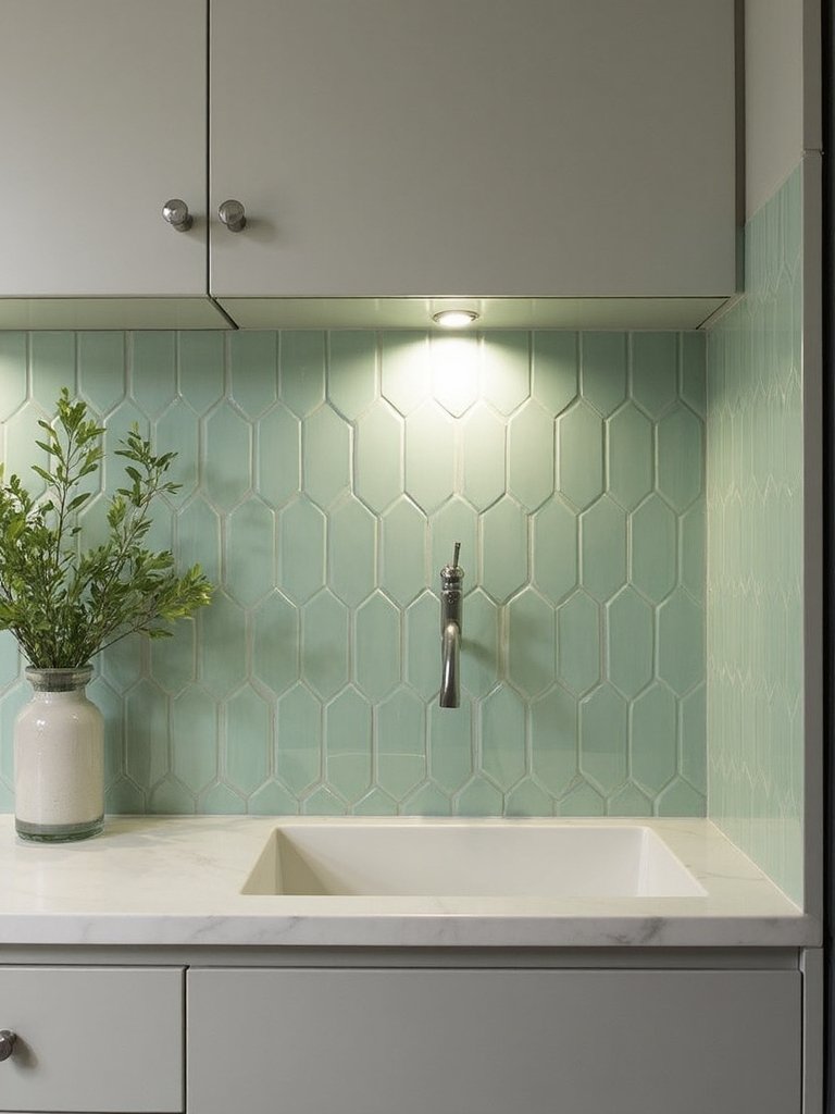 sophisticated modern picket subway tile