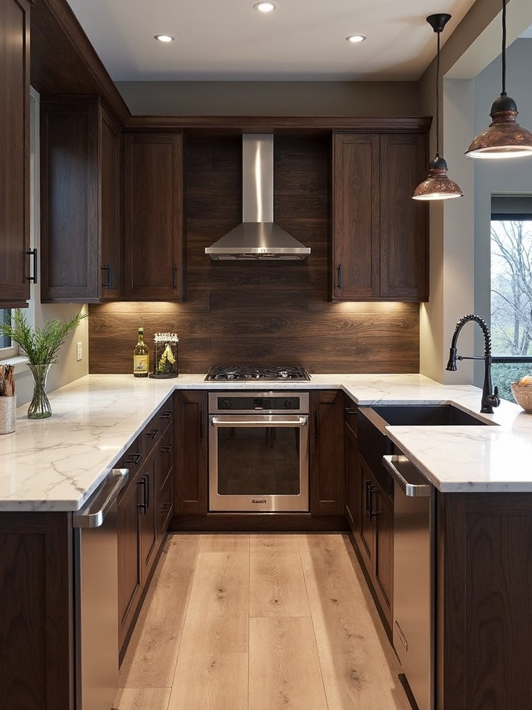 sophisticated moody dramatic backsplash