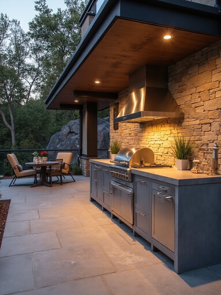 sophisticated outdoor cooking design