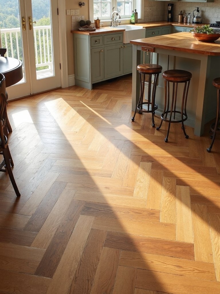 sophisticated rustic timeless kitchen flooring