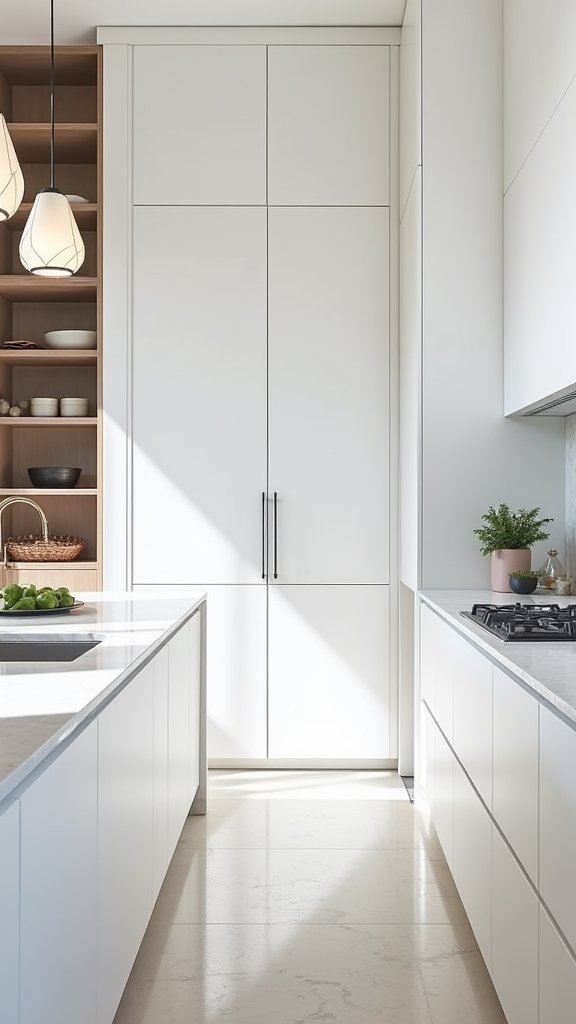 sophisticated white minimalist kitchens