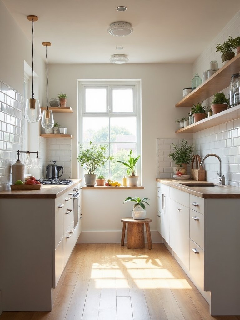 strategically positioned natural light maximizes space