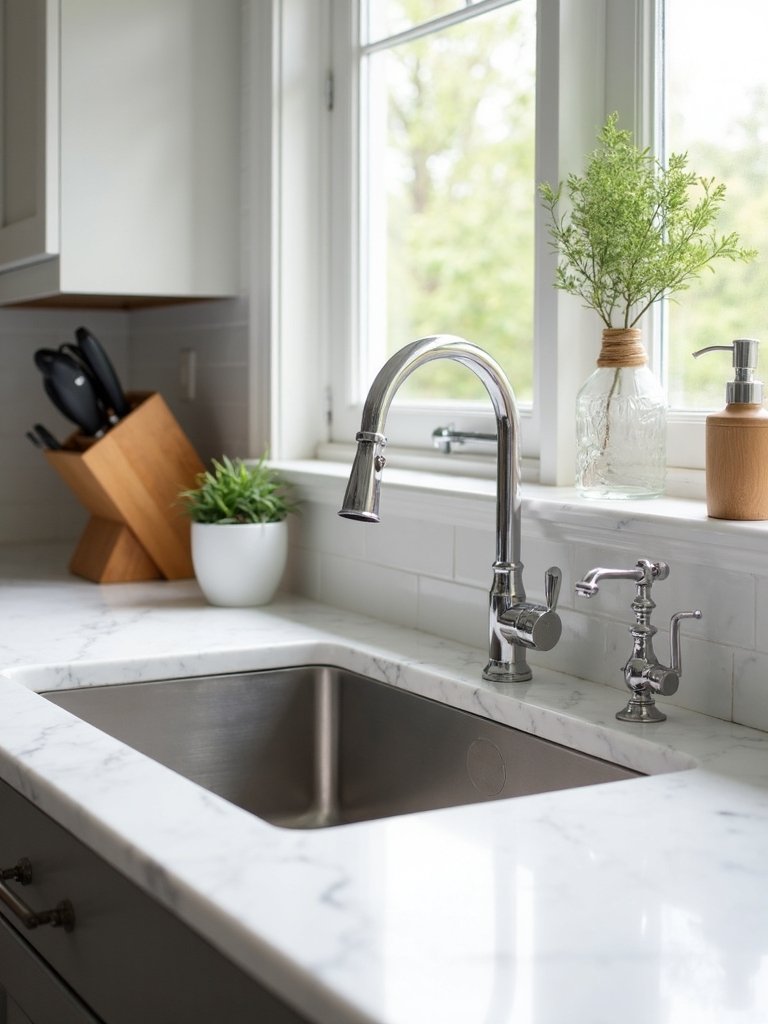 streamline sink side kitchen organization and storage