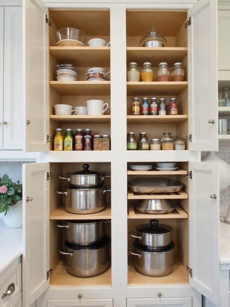 streamlined kitchen cabinet organization