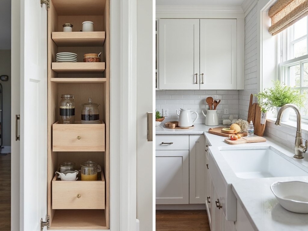 streamlined storage transforms small kitchens