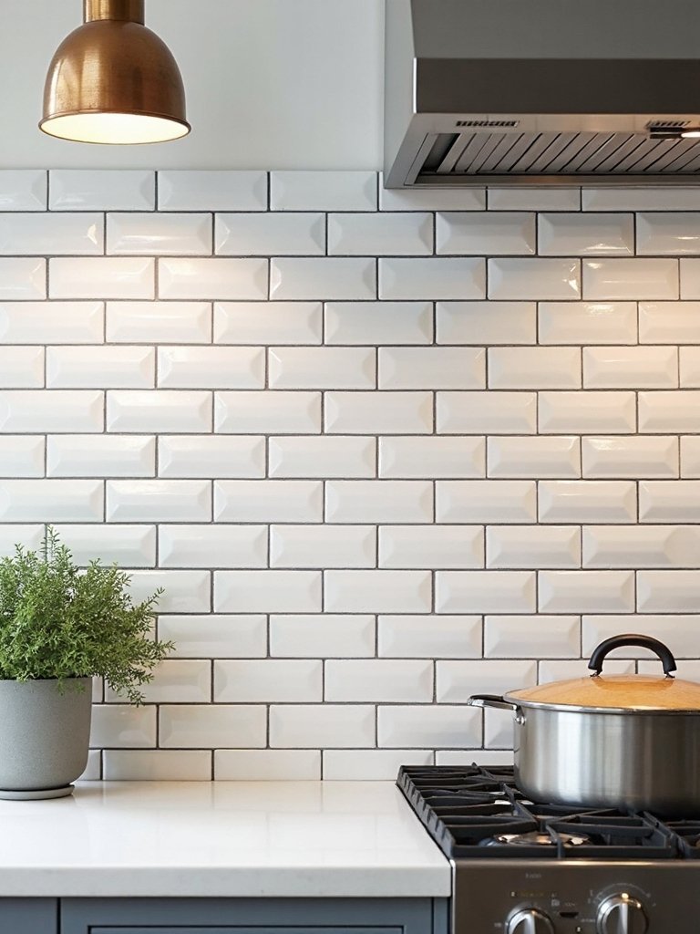 striking contrasting grout tile technique