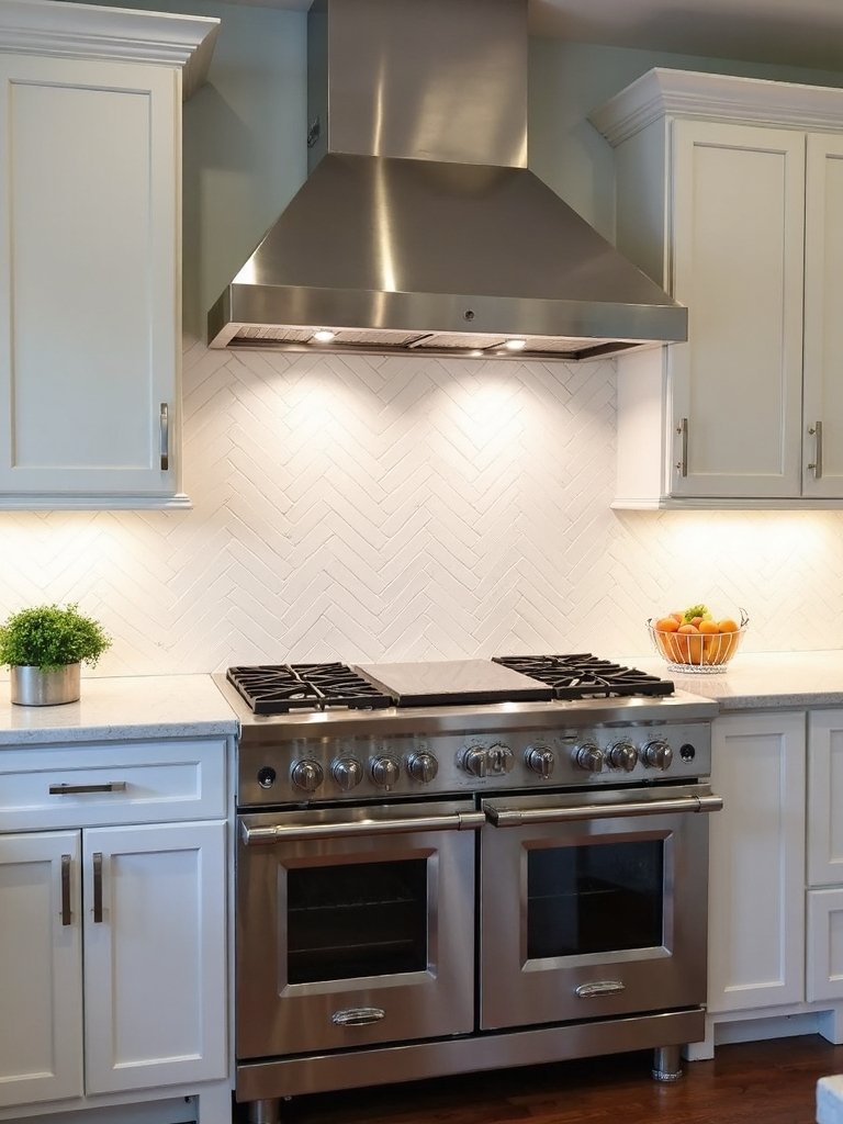 striking geometric kitchen backsplash statement