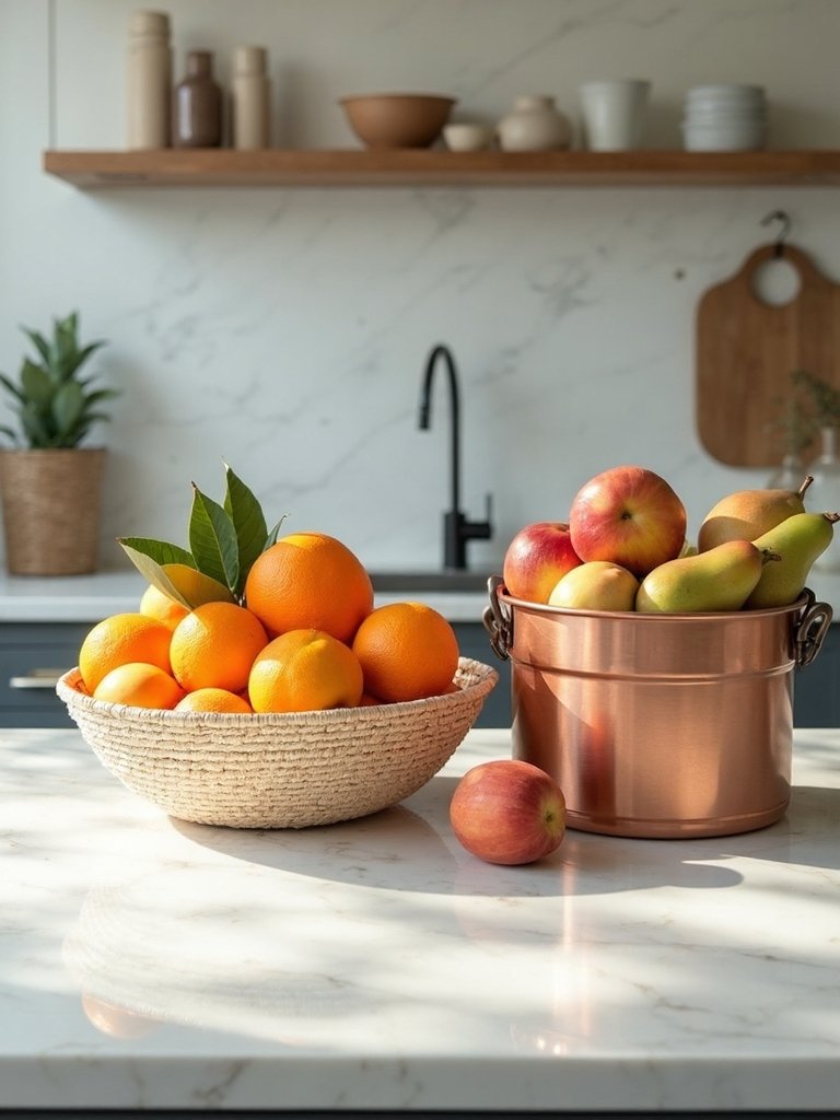 stylish fruit display encourages healthy eating