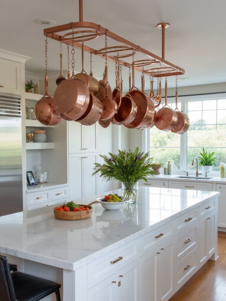 stylish kitchen pot rack