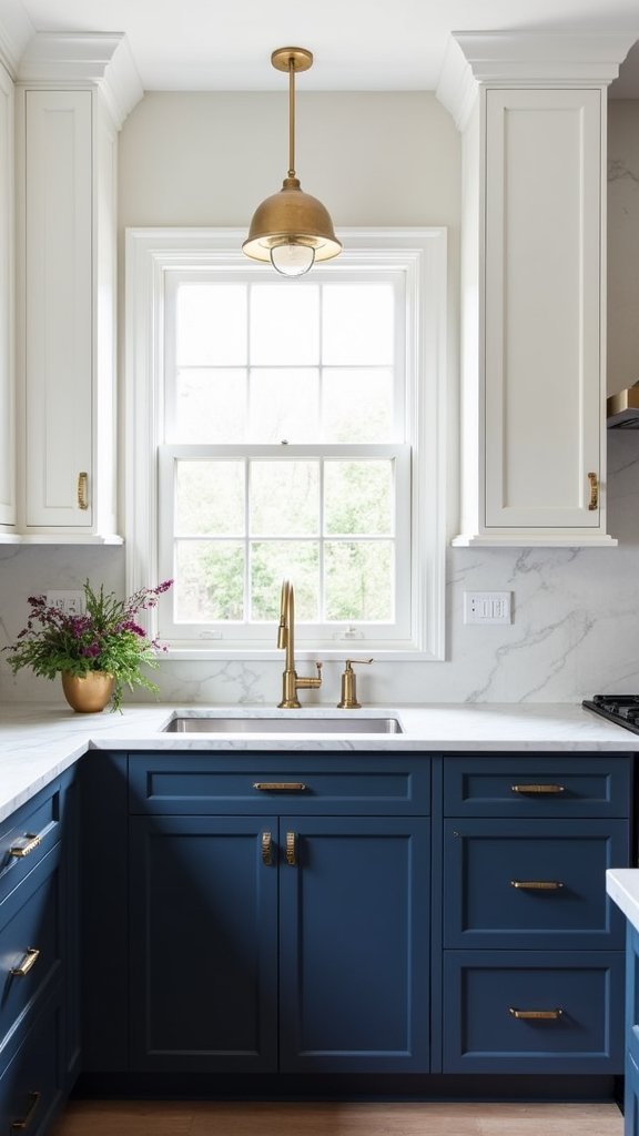 stylish two tone kitchen designs