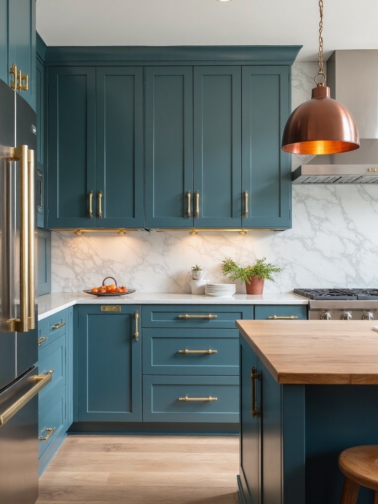 teal wood metallic finishes