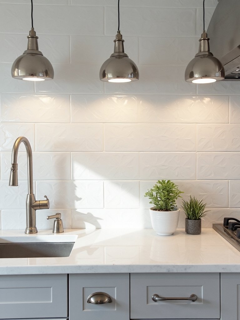 textured tiles create kitchen sophistication