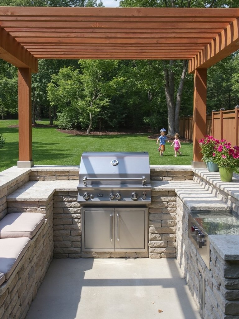 thoughtful outdoor entertainment zones