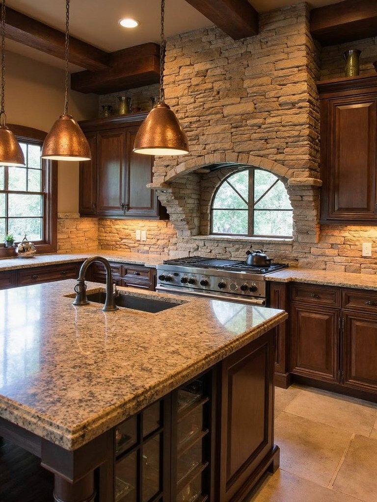 timeless appeal through natural stone features