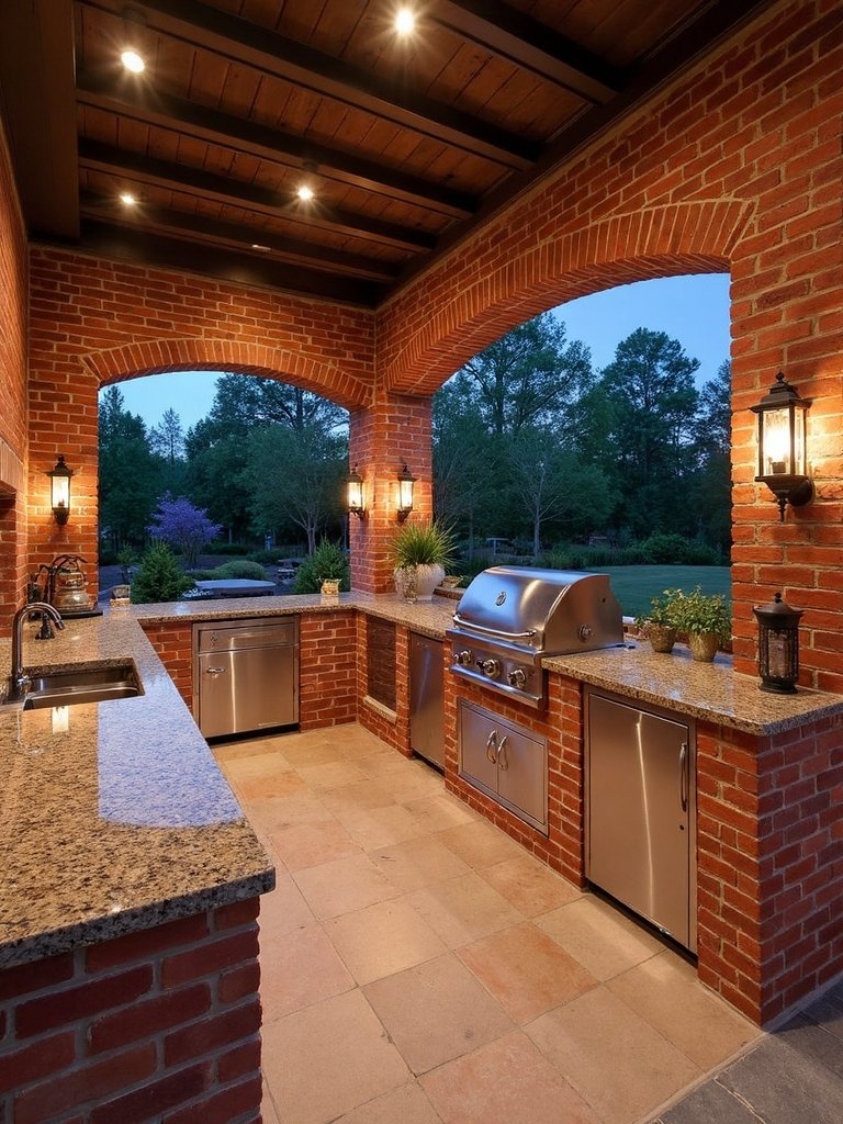 timeless elegant durable outdoor kitchen design