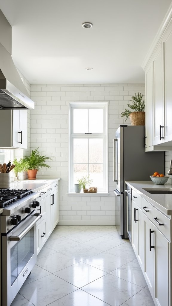 timeless elegant white kitchen tile ideas