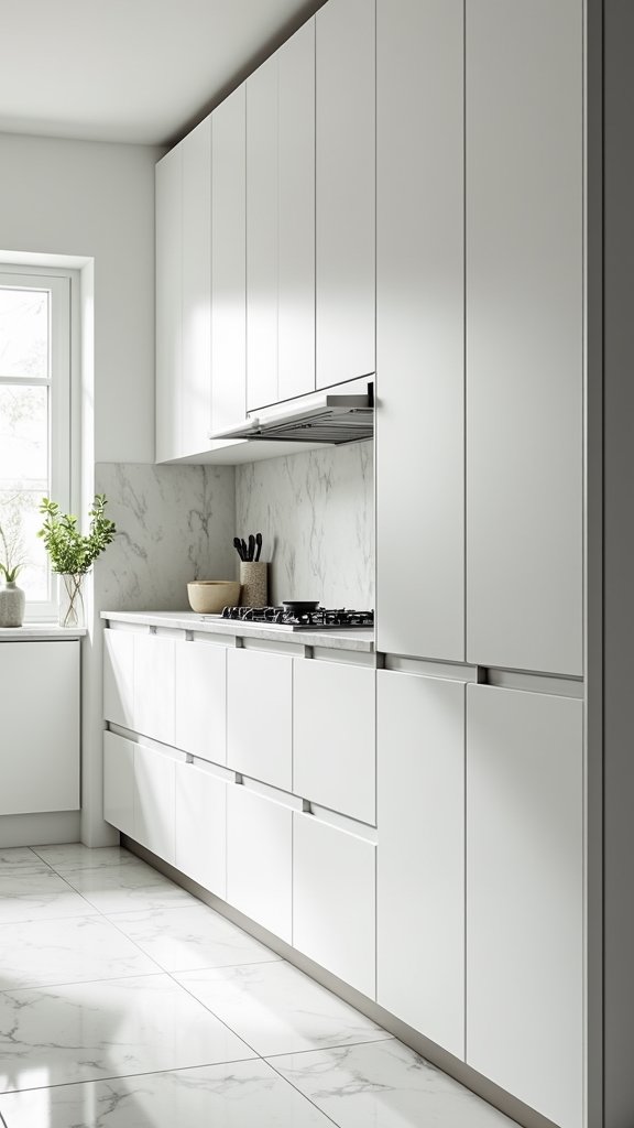 timeless minimalist white kitchens
