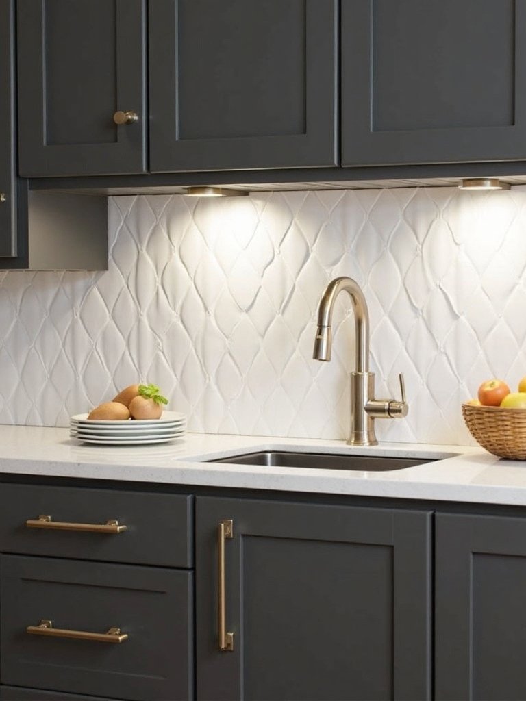 timeless modern mosaic backsplash
