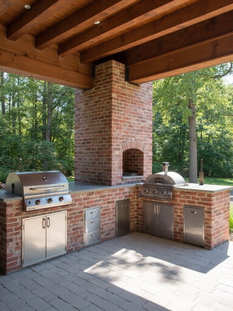 timeless outdoor kitchen elegance