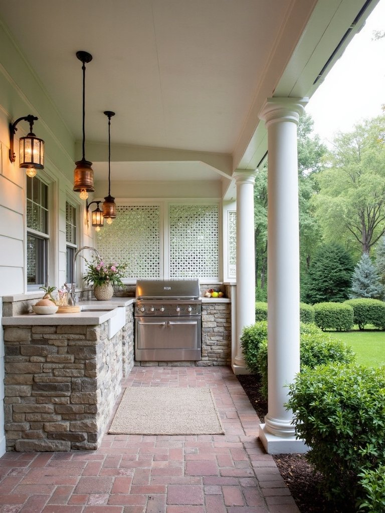 timeless outdoor kitchen elegance