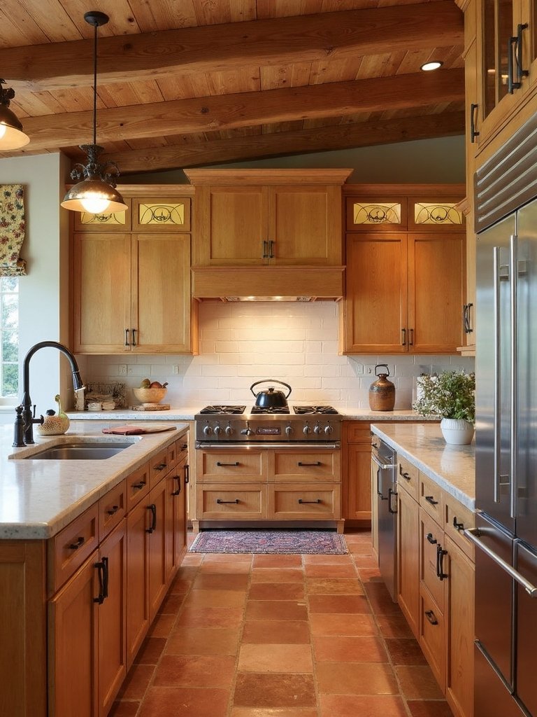 timeless rustic kitchen wood cabinetry