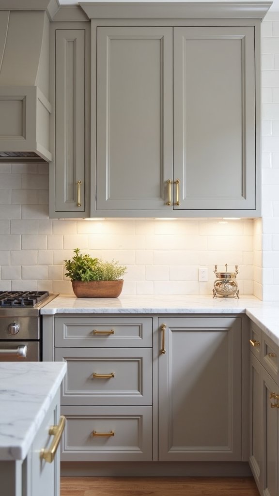 timeless taupe kitchen elegance
