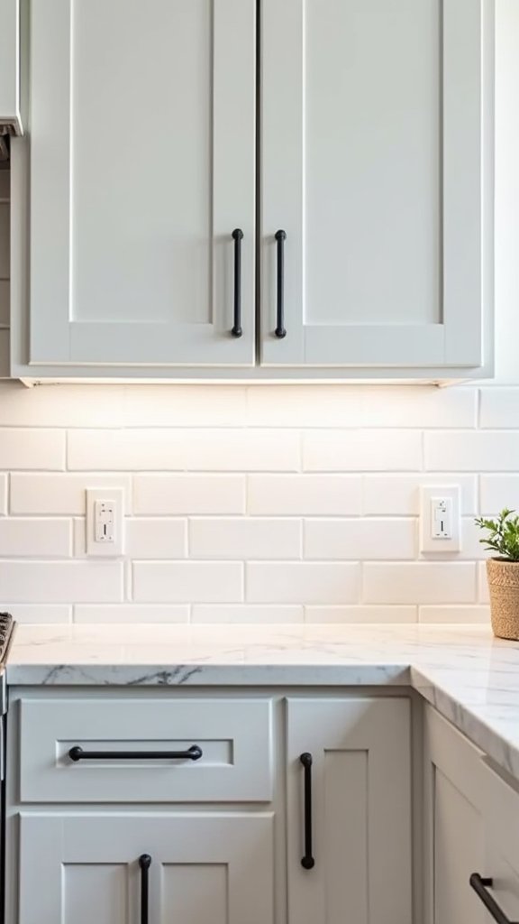 timeless white subway backsplash