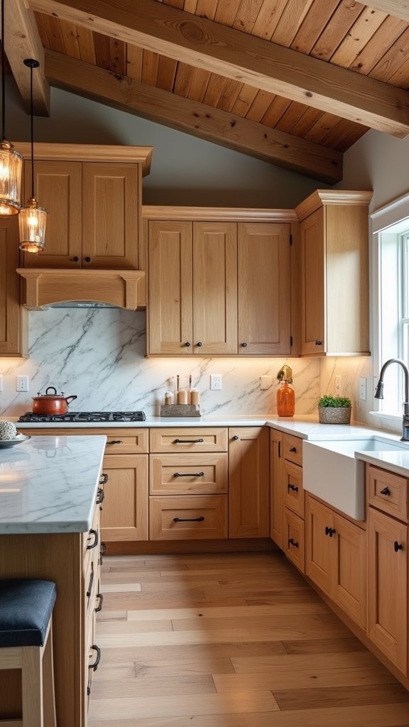 traditional oak and copper