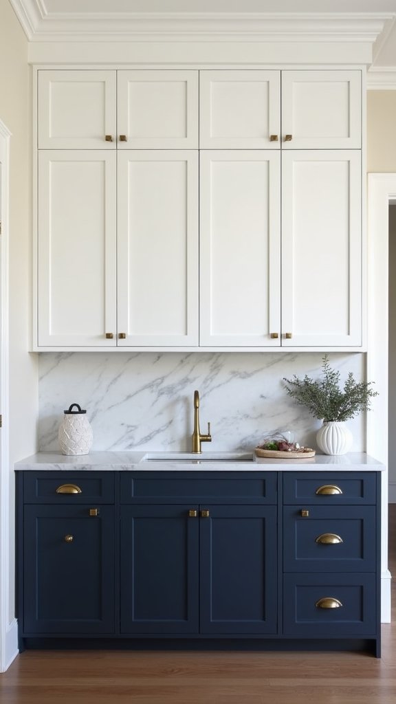 two tone cabinet design