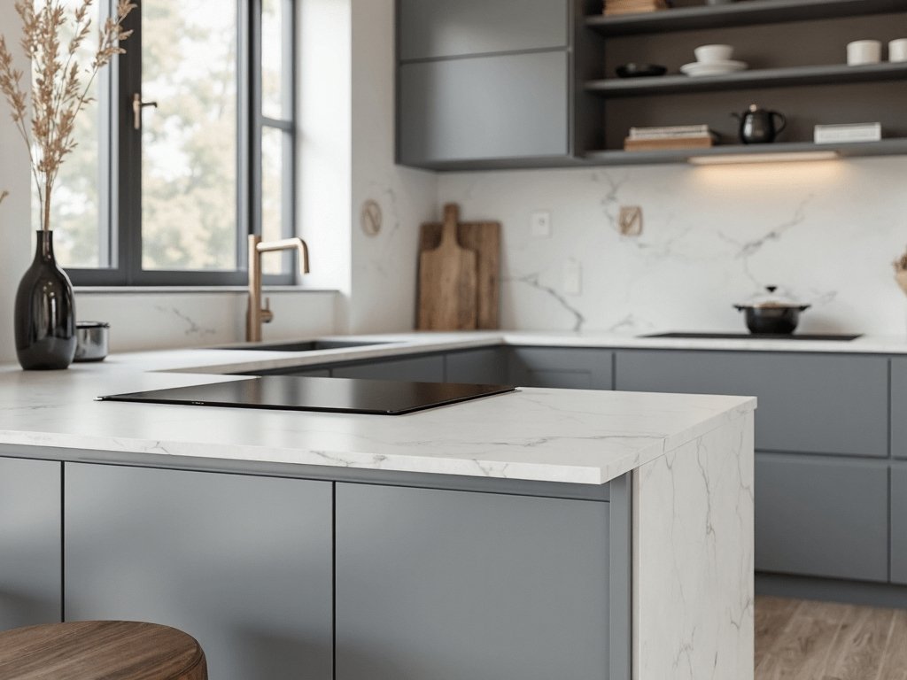 uncluttered functional minimalist modular kitchen