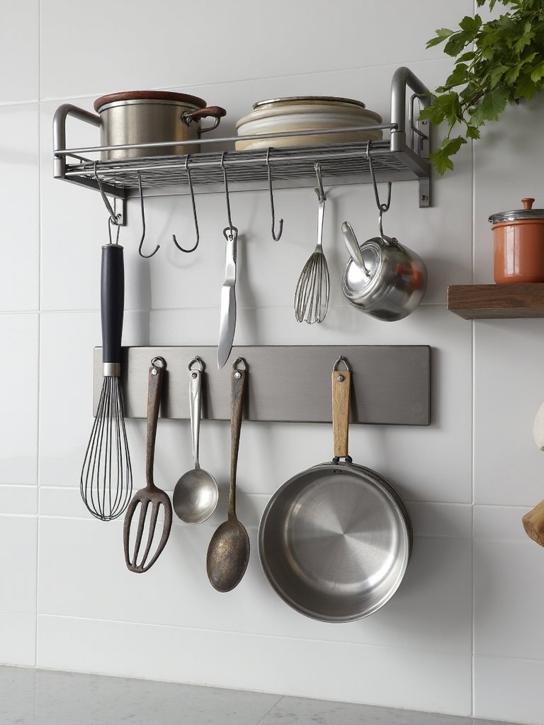 versatile wall mounted kitchen tool station