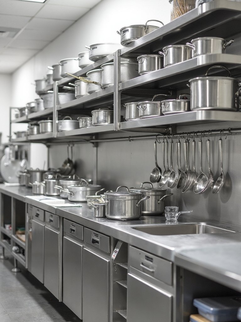 vertical storage optimizes kitchen space