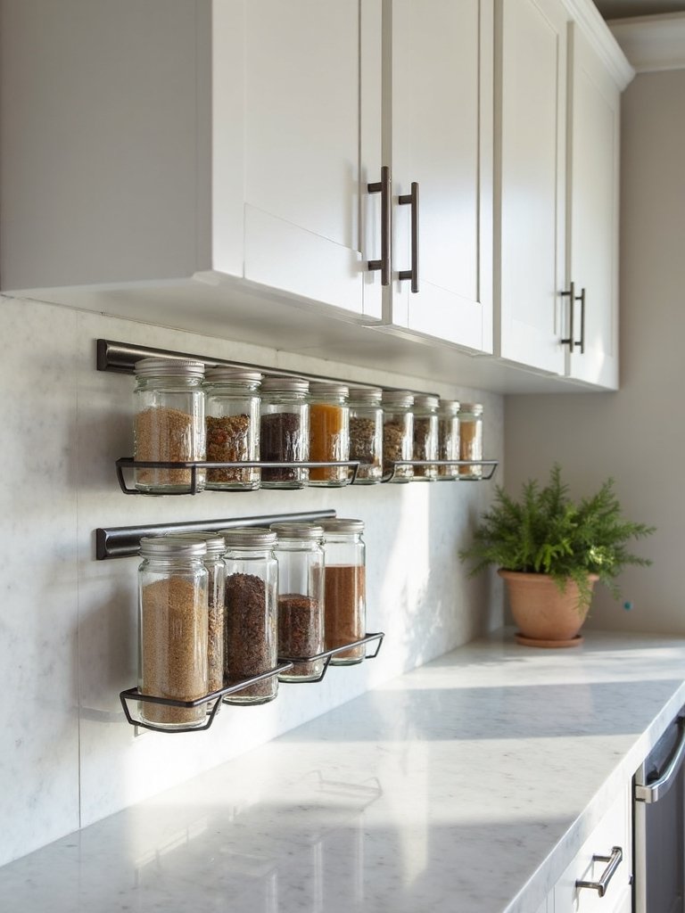 vertical versatile organized accessible spice storage