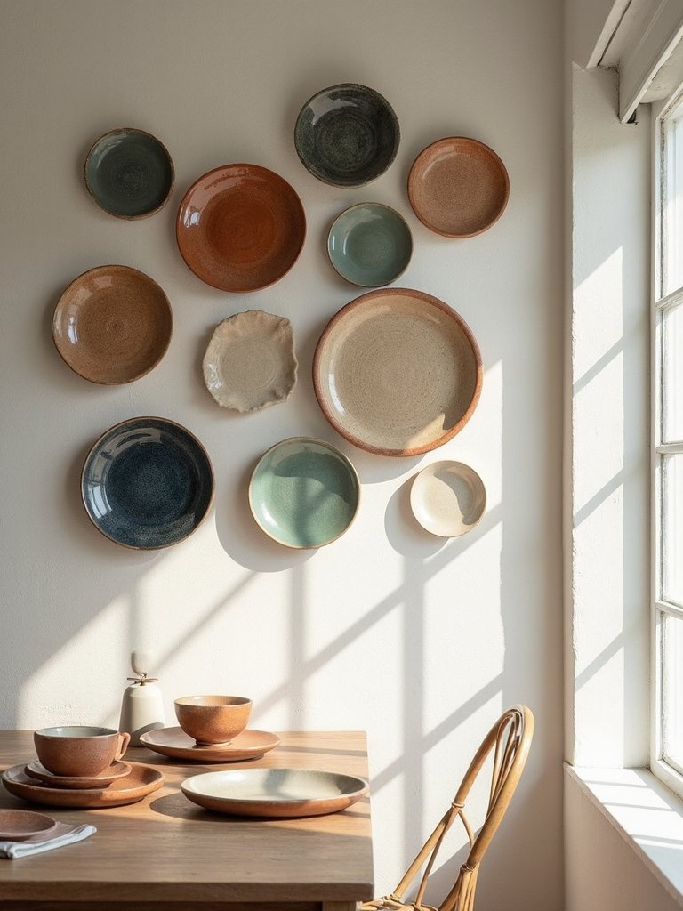 vibrant ceramic plate gallery display