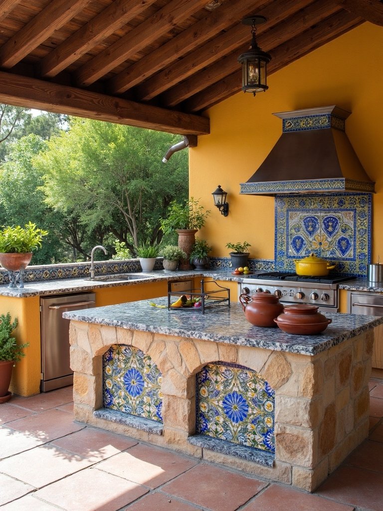 vibrant functional outdoor islands