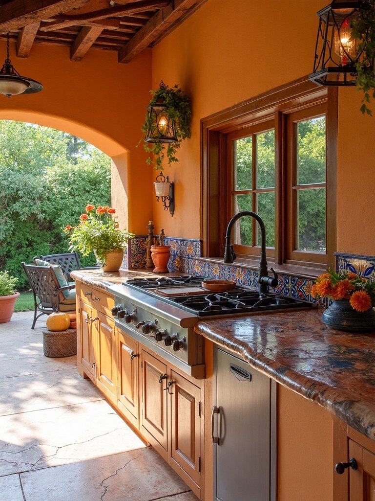 vibrant mexican tile accents