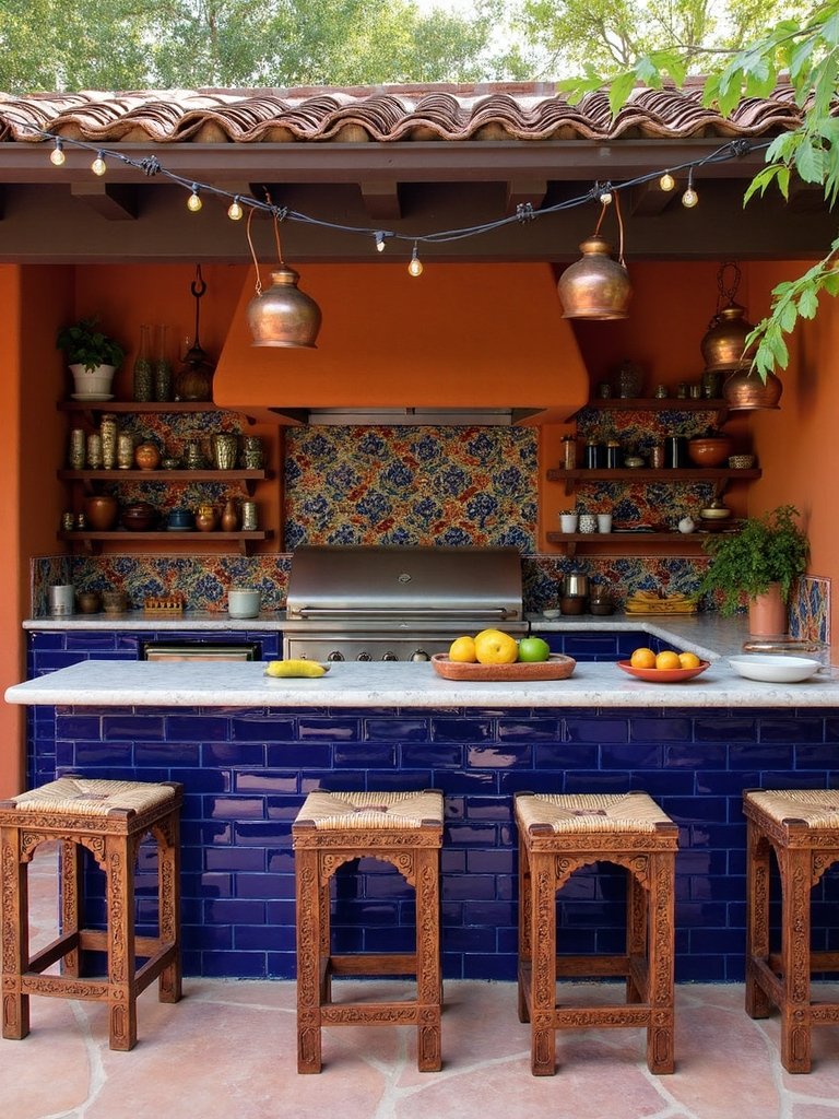 vibrant outdoor bar design