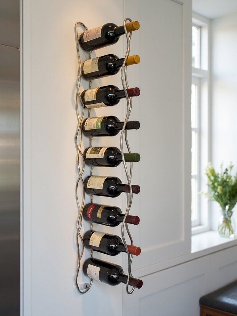 wall mounted vertical wine storage