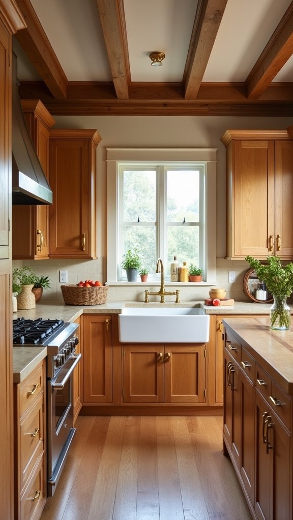 warm honey oak finishes