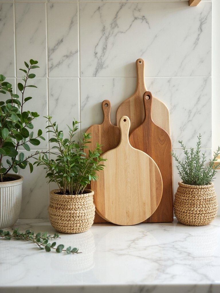 warm natural bohemian kitchen display