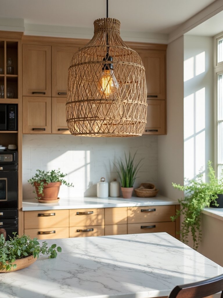 warm organic cozy boho kitchen