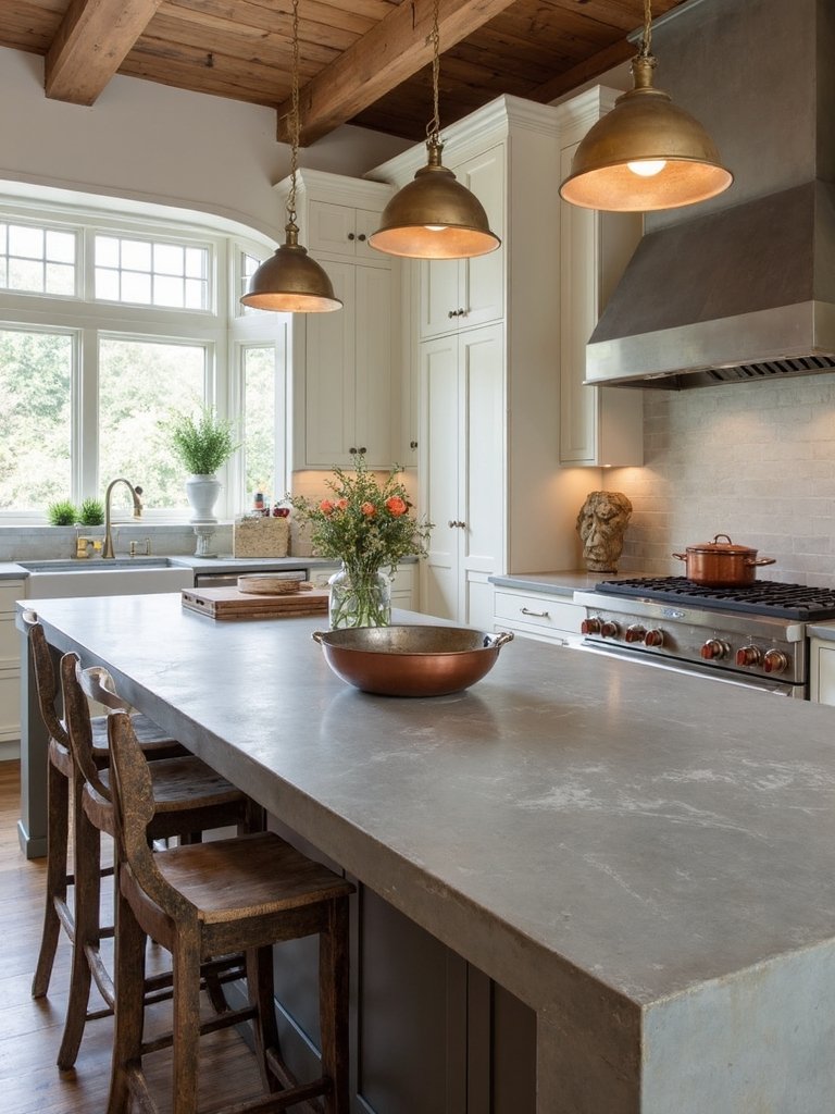 weathered industrial sophisticated customizable concrete countertops