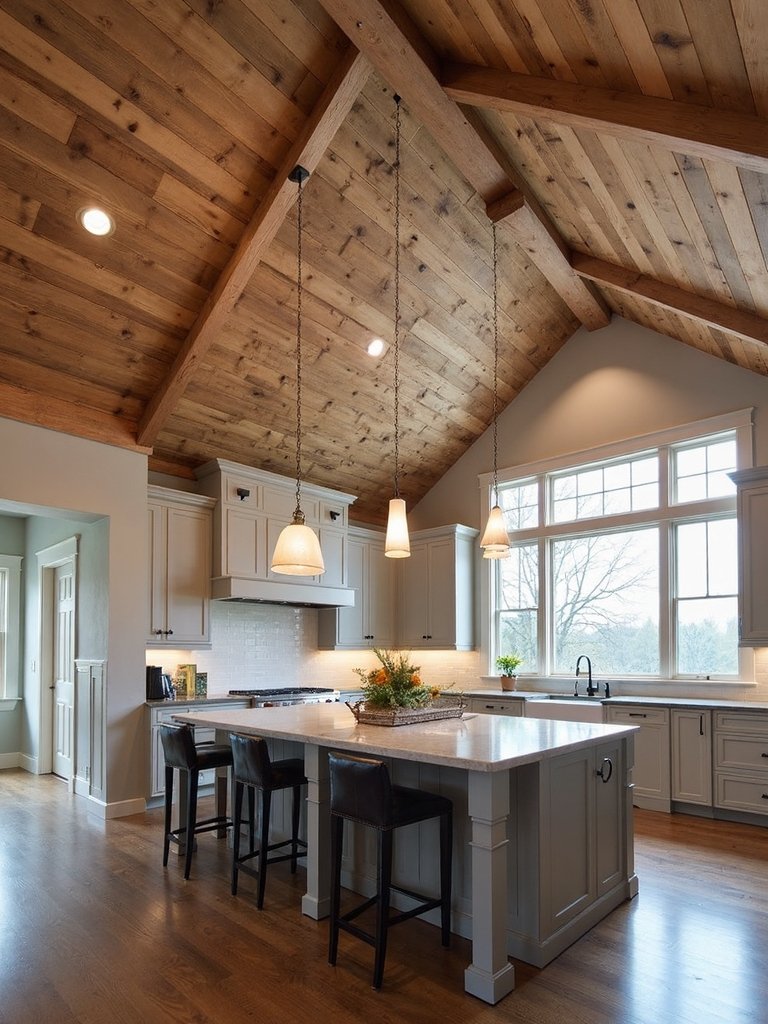 weathered sophisticated rustic ceiling charm