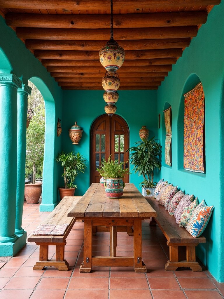 welcoming communal dining space