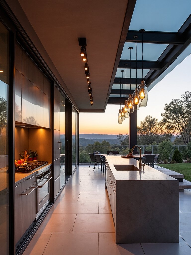year round outdoor kitchen oasis